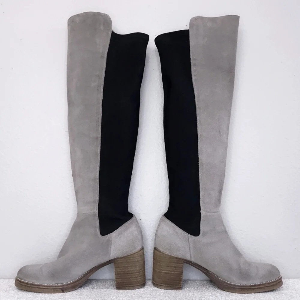 FREE PEOPLE Landry OTK Over-the-Knee Heeled Suede Boots